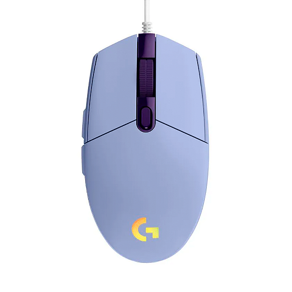 Mouse Gamer Logitech G203 Lightsync 8000 DPI Com Fio - Lilás