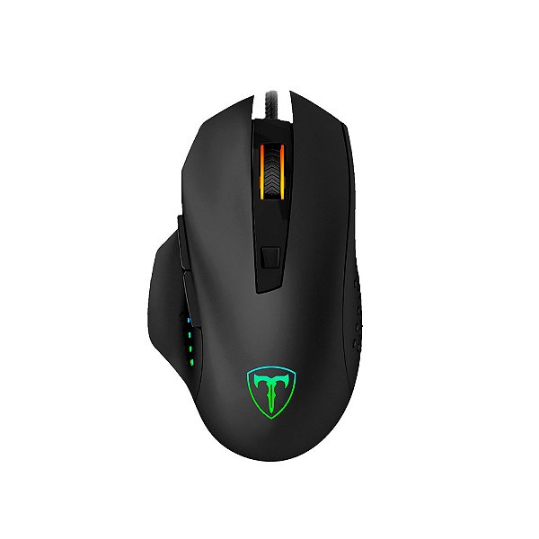Mouse Gamer T-Dagger Warrant Officer Preto RGB Com Fio - 4800 DPI