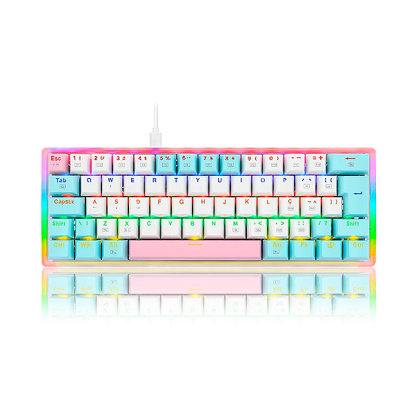 Teclado Mecanico Redragon Akali Ice Cream Switch Marrom