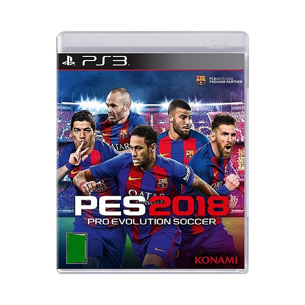 Jogo Pro Evolution Soccer PES 2018 - Capa Impressa - PS3