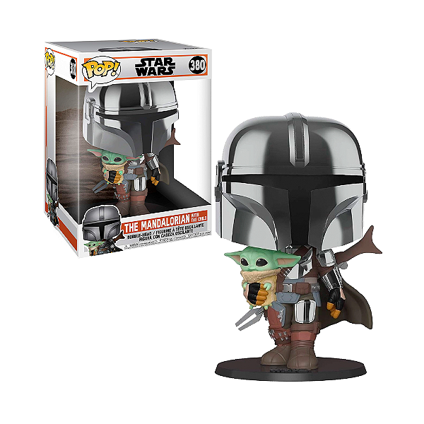 POP! Funko Jumbo 10" - The Mandalorian with the Child 380 / 25 cm - Star Wars