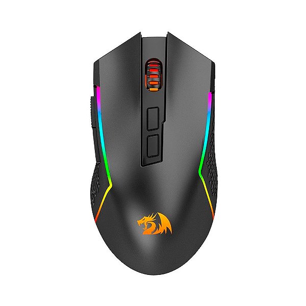 Mouse Gamer Redragon Trident M693 8000 DPI Sem Fio Wireless - Preto