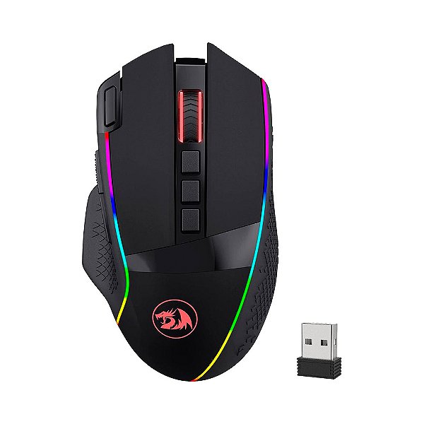 Mouse Gamer Redragon Enlightenment  M991 19000 DPI Sem Fio Wireless RGB