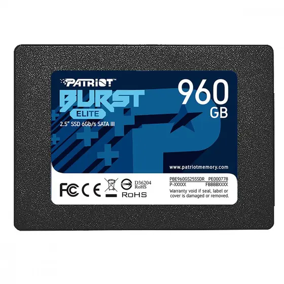 SSD Patriot Burst Elite 960GB 2.5" SATA 3 - PBE960GS25SSDR