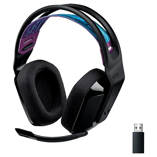 Headset Logitech G535 939-002218 Wireless - Preto