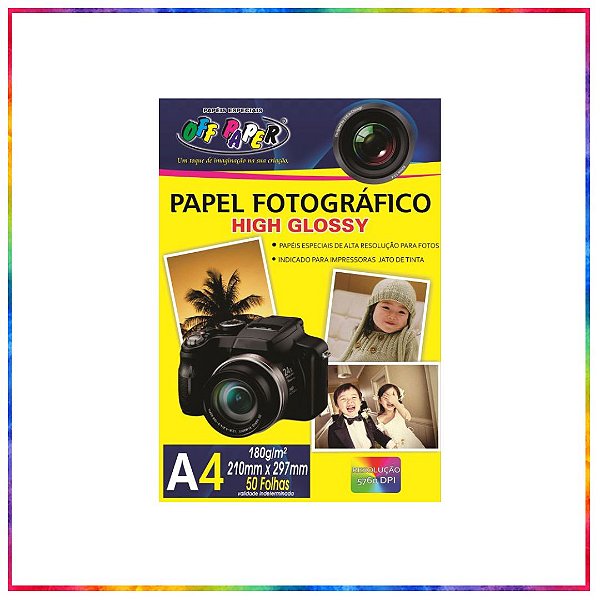 PAPEL FOTOGRÁFICO  A4 180G - 50 FLS - OFF PAPER (10059)