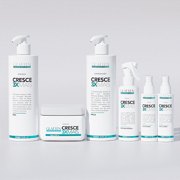 Cresce 3x Mais - Kit Completo para Crescimento + Tônico - (Frete Grátis)