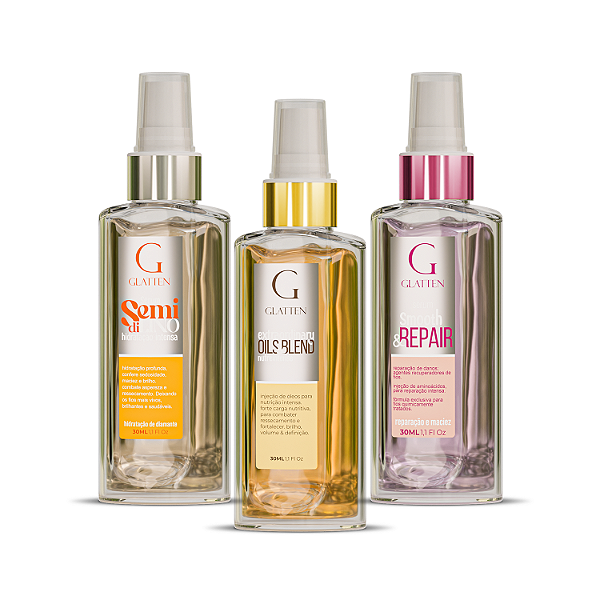 PROMOÇÃO - 3 ÓLEOS REPARADORES (Semi di lino, Extraordinary e Smooth Repair) + FRETE GRÁTIS
