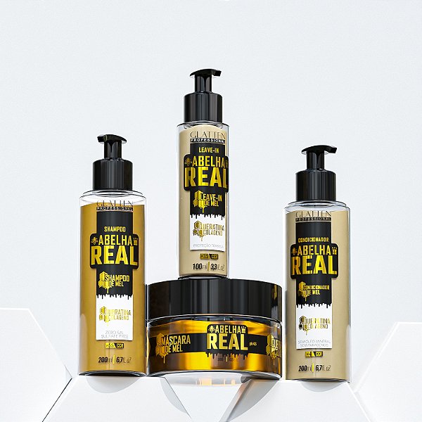 Promoção Glatten - Kit Capilar Completo - Abelha Real - (Frete Grátis)