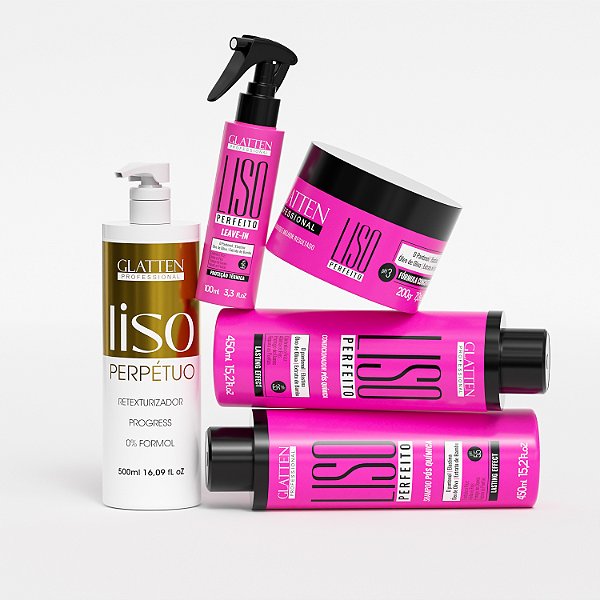 Combo Alisamento Perfeito - Kit Completo Liso Perfeito + Liso Perpétuo 500ml (Frete Grátis)