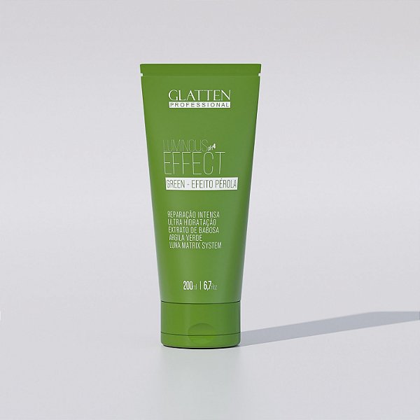 Glatten - Máscara Matizadora - Luminous Effect Green Efeito Pérola - 200ml