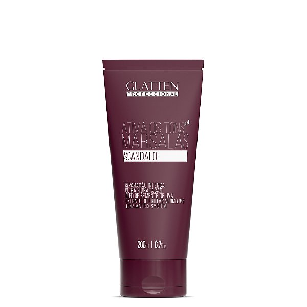 Glatten - Máscara Matizadora - Marsala Scandalo - 200ml