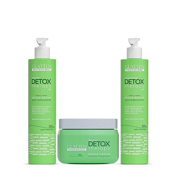 Combo Detox Therapy – Shampoo 300ml + Condicionador 300ml + Máscara 300g