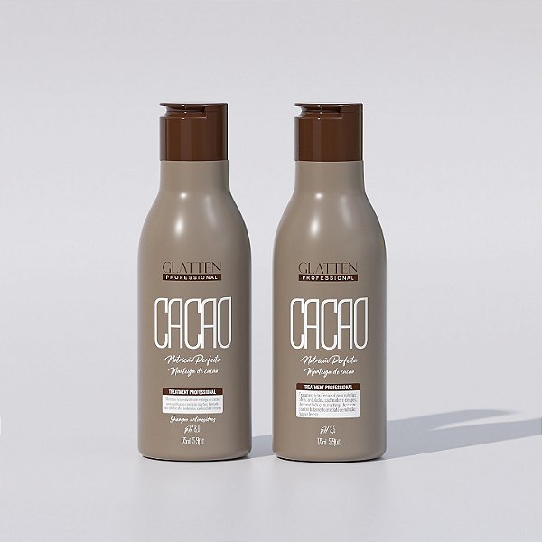 Kit Escova Cacao Glatten Máscara para Alisamento e Shampoo Anti Resíduos