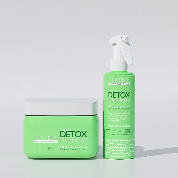 Máscara e Leave-in Detox Therapy Argila Verde - Desintoxicação e Hidratação dos Fios