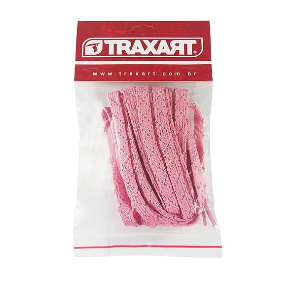 Traxart Cadarço Quad Rosa Bebê (Refletivo) 210cm / DX-057