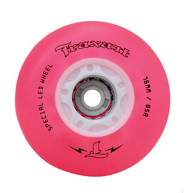 Rodas Traxart Inline Led Special 80mm/85a Rosa - 4 unidades