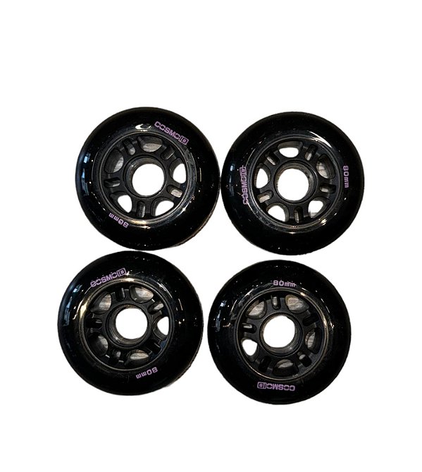 Rodas COSMO ID - 80mm / preta (4 unidades)