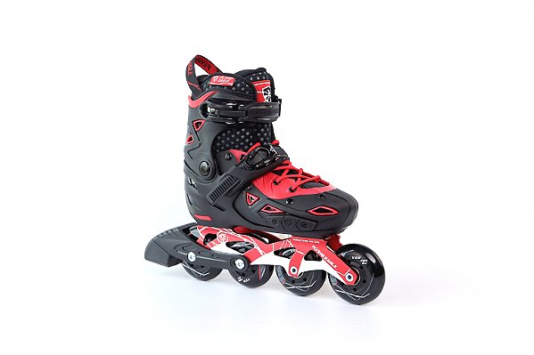Patins Flying Eagle Infantil ajustável S9 - Black/Red Abec 7 - 25 AO 29