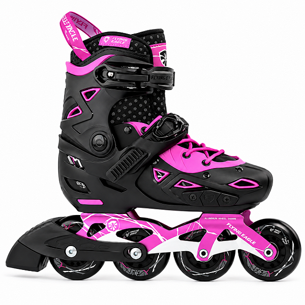 Patins FlyingEagle S9 DUAL DENSITY Kids - Ajustável / ROSA - 25 AO 29