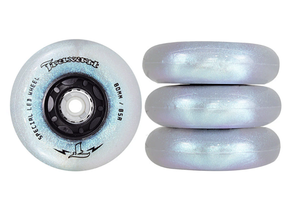 Rodas Traxart Led Special Glitter Azul 80mm/85a