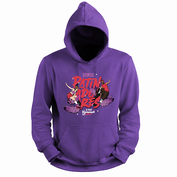Moletom Canguru SOMOS PATINADORES / Roxo - GG