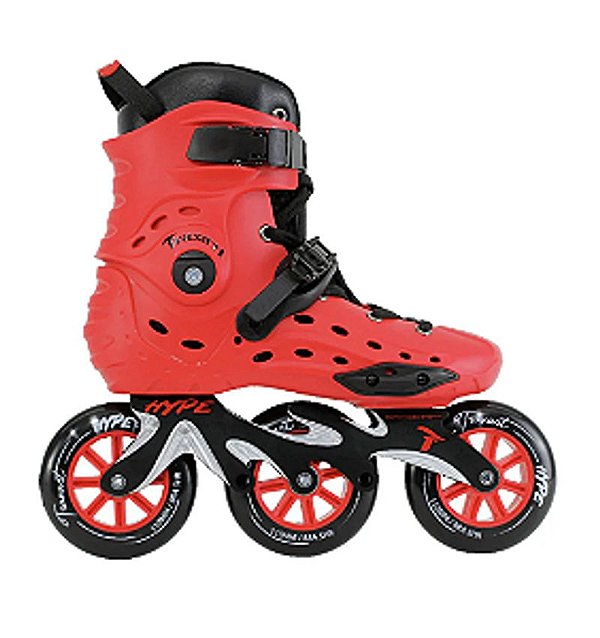 NOVO, SEM CAIXA: Patins Traxart HYPE VERMELHO - 110mm ABEC9 cromo (hibrida)