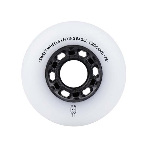 Rodas Flying Eagle Crocanti 76mm 88a / Branca - tubo com 8 rodas