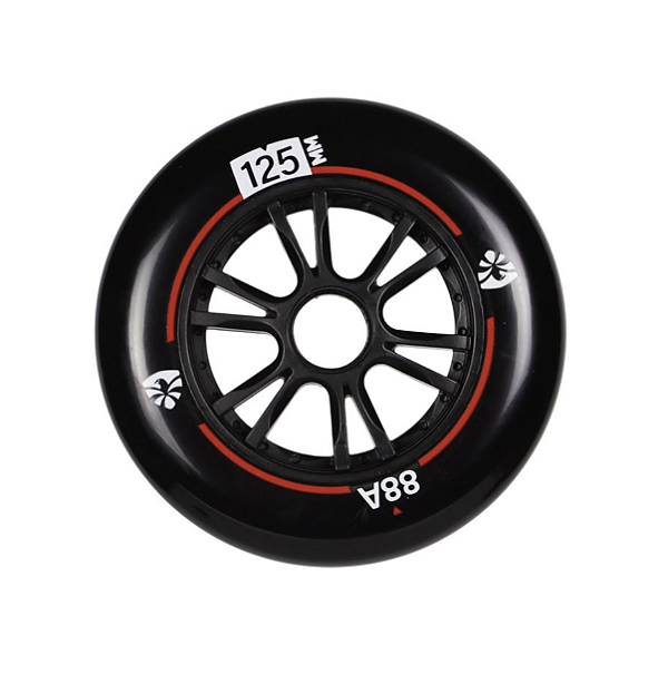 Roda Flying Eagle Speed SHR 125mm 88A / preta - 6 rodas