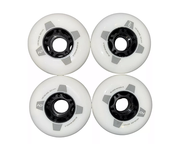 Rodas HD Inline 80mm 85a Branca Sky (8 unidades)