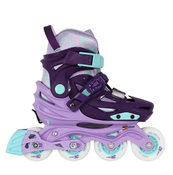 Patins Traxart Inf. X-light Roxo Roda Led - 29 AO 36