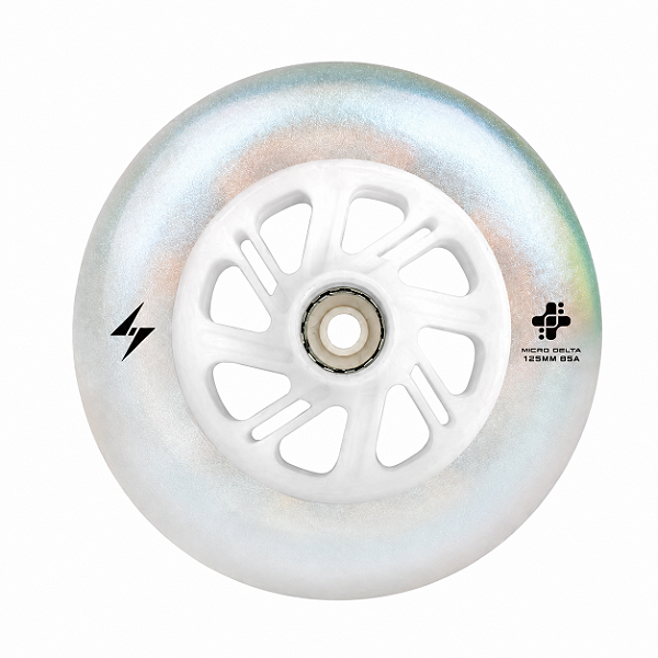 Roda LED Micro New Flash Pérola 125mm 85A – Unidade Avulsa
