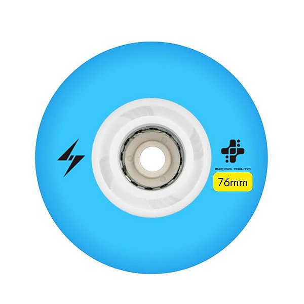 Roda de Led Micro New Flash 76mm / Azul - Avulsa (unidade)