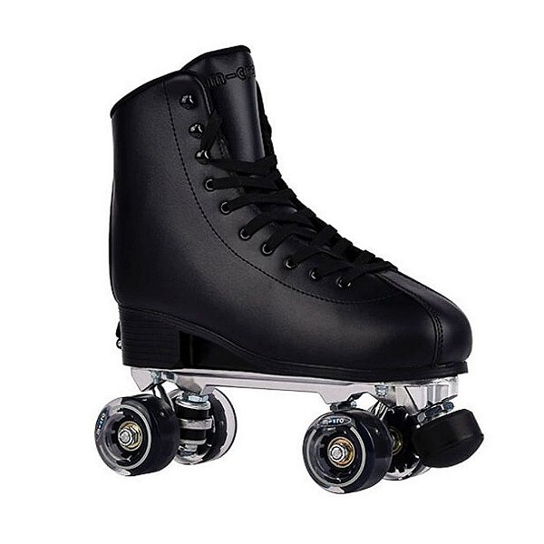 Patins Micro Skate Umbra Quad Ajustável - Preto Rodas Led / 29 ao 40