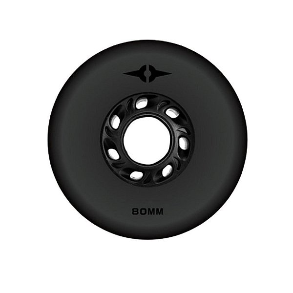 Rodas Para Patins Inline Alcedo One - 80mm Preta / unidade (avulsa)