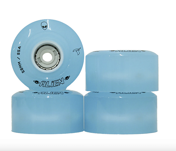 Rodas Traxart QUAD Led Alien 58mmX 32mm/85A - Azul (4 unidades)