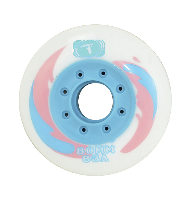 Rodas Traxart Revolt 80mm / 85A – Branco - 4 rodas (Ref: DW-264)