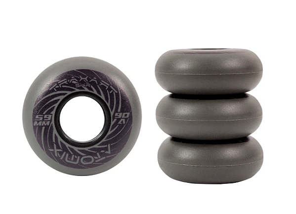 Traxart Rodas Street Atomix – 59mm / 90A – Cinza e Roxa