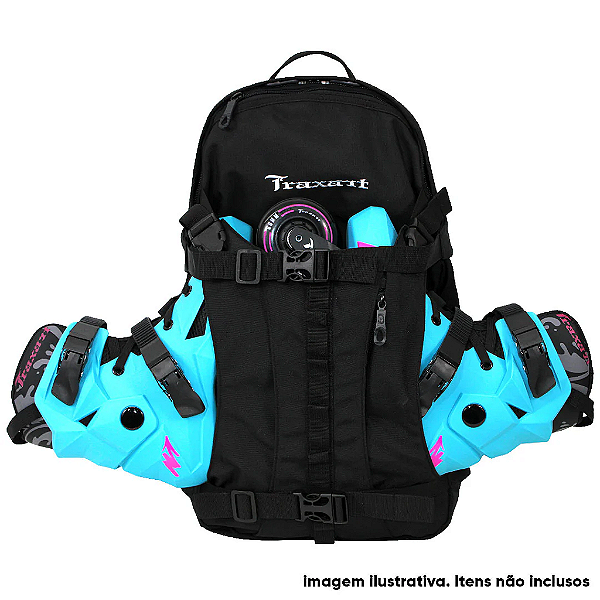 Mochila Traxart Cycle Para Patins / Skate – Preta