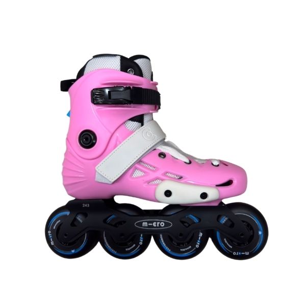 Patins Micro MT4 rosa com base preta 80mm - 33/34