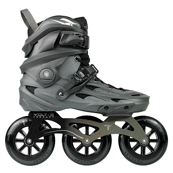 Patins Traxart Volt+ 3 Dark Grey - 110mm Abec 9 CROMO / CINZA