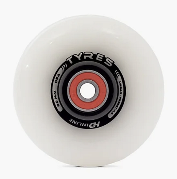 Rodas HD Inline Tyres LED - 80mm / 85A - BRANCA - AVULSA (UNIDADE)