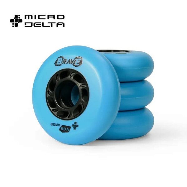 Rodas Micro Brave - Azul 80mm / 90a (4 unid)