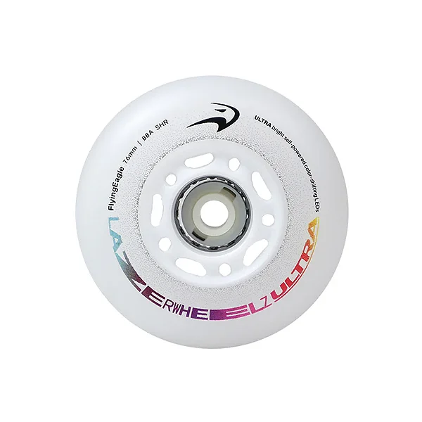 Rodas LED FlyingEagle / Lazer Wheelz ULTRA (multicolor) 76mm 88A - 4 rodas