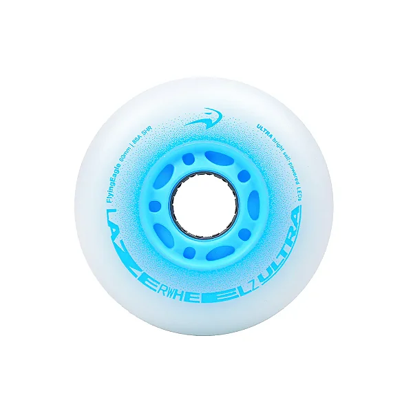PRÉ-VENDA: RODA LED FLYINGEAGLE LAZERWHEELZ ULTRA - azul / UNIDADE: 72mm, 76mm ou 80mm