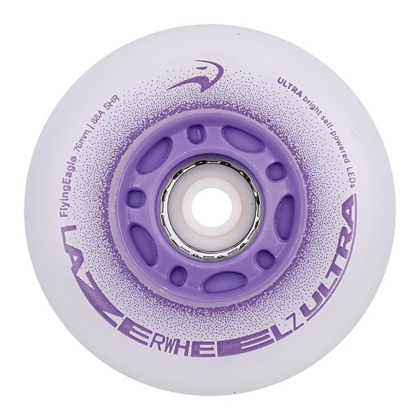Rodas FlyingEagle LazerWheelz Ultra LED 88A SHR - Roxa (4 Rodas)