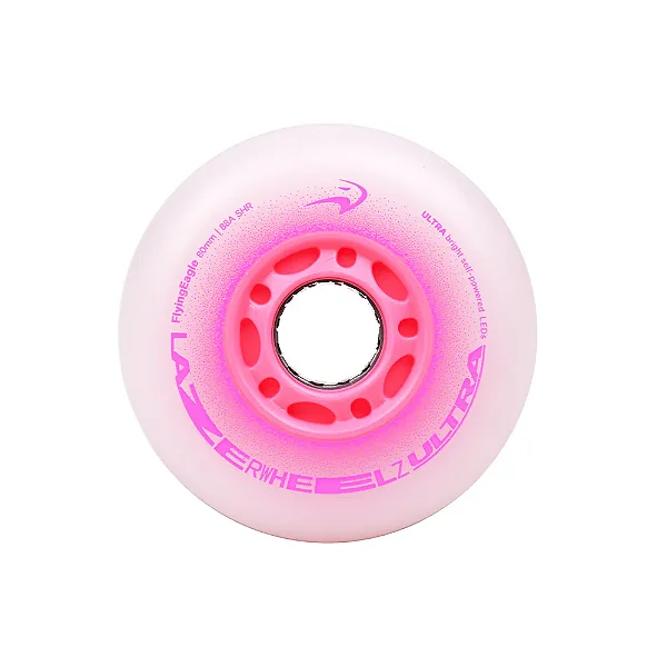 PRÉ-VENDA: RODA LED FLYINGEAGLE LAZERWHEELZ ULTRA - ROSA / UNIDADE: 72mm, 76mm ou 80mm