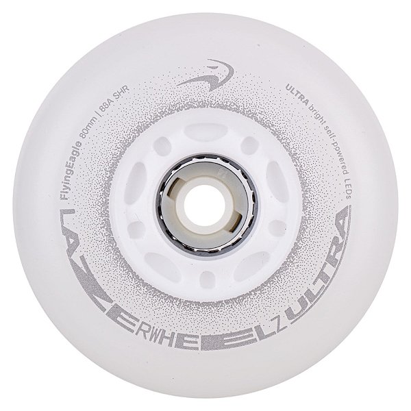 Rodas FlyingEagle LazerWheelz Ultra LED 88A SHR - Branca (4 rodas)