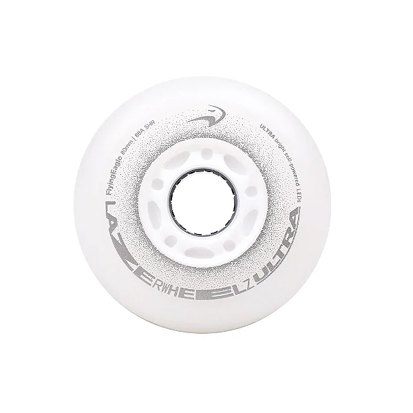 PRÉ-VENDA: RODA LED FLYINGEAGLE LAZERWHEELZ ULTRA - BRANCA / UNIDADE: 72mm, 76mm ou 80mm