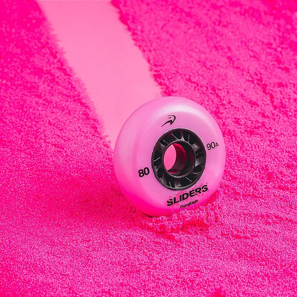 PRÉ-VENDA: RODAS FLYINGEAGLE FE SLIDER 90A / ROSA (4 RODAS) - 72, 76 OU 80